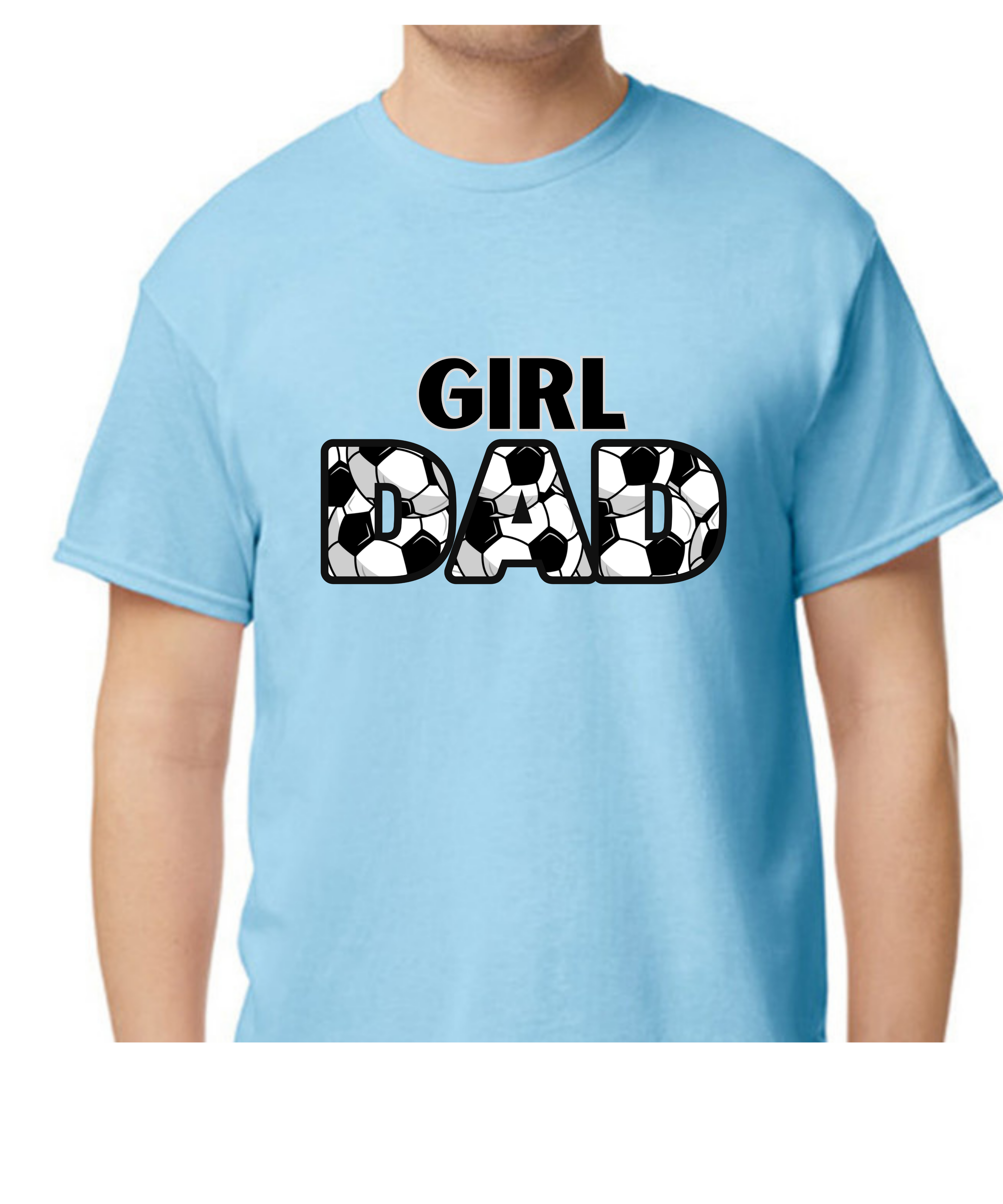 Soccer- Girl Dad Adult T-Shirt