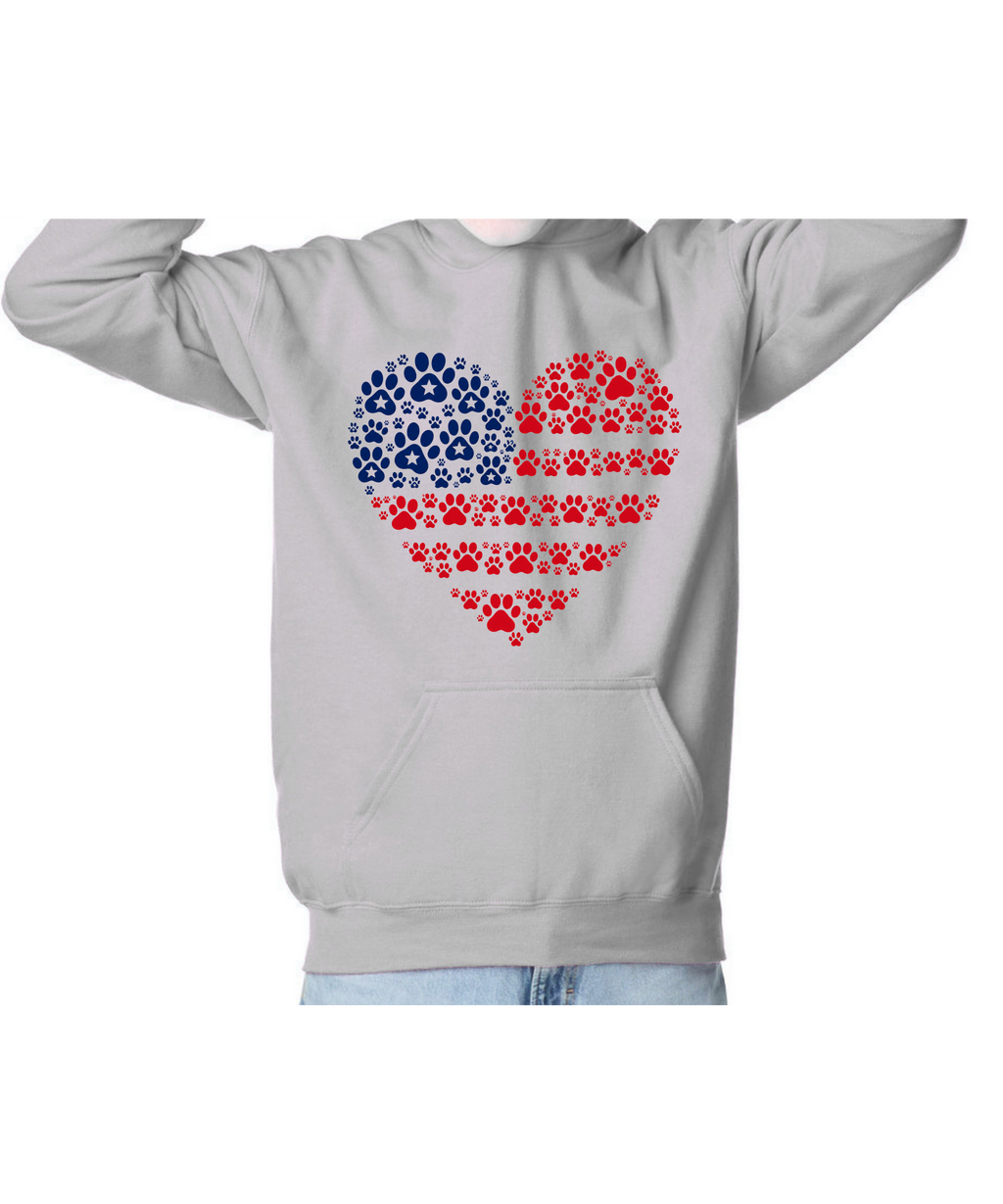 USA Paw Heart - Youth Hoodie