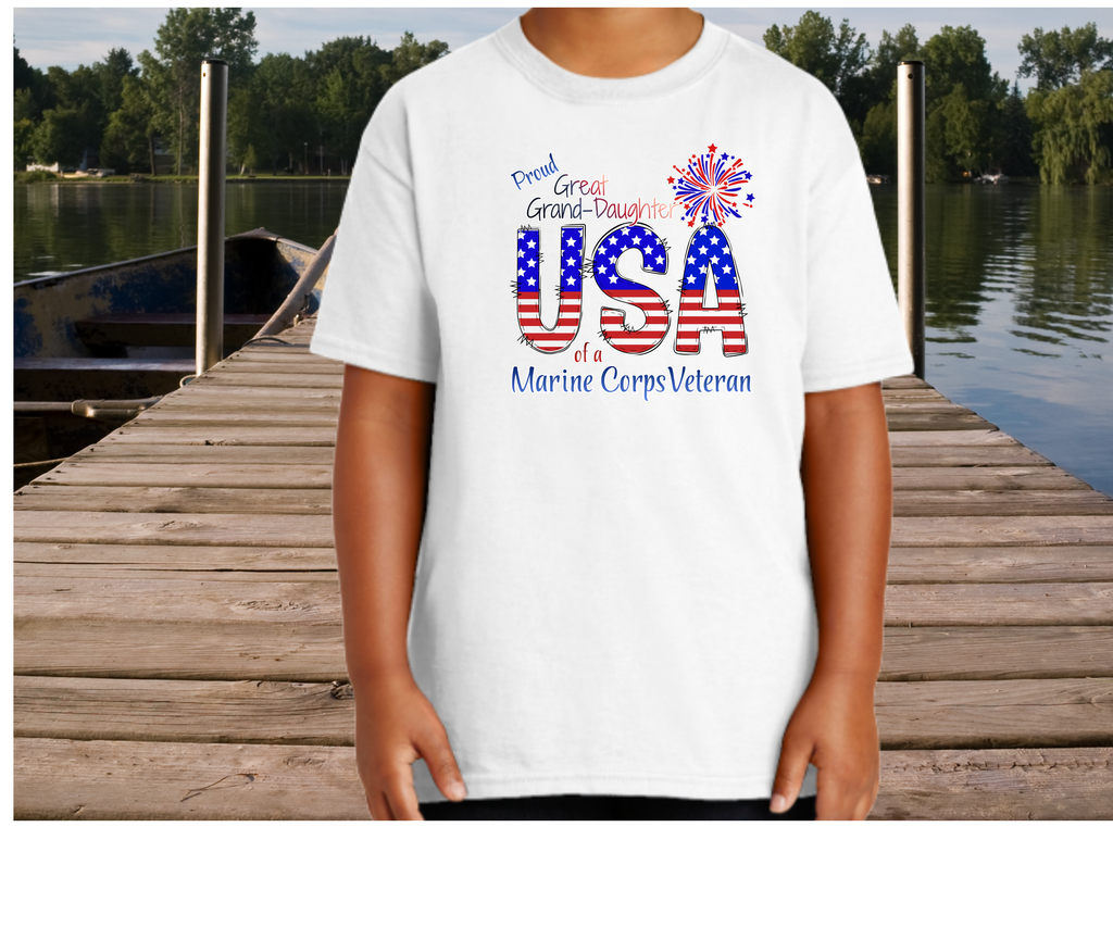 Proud GGranddaughter - Marines - Youth T-Shirt
