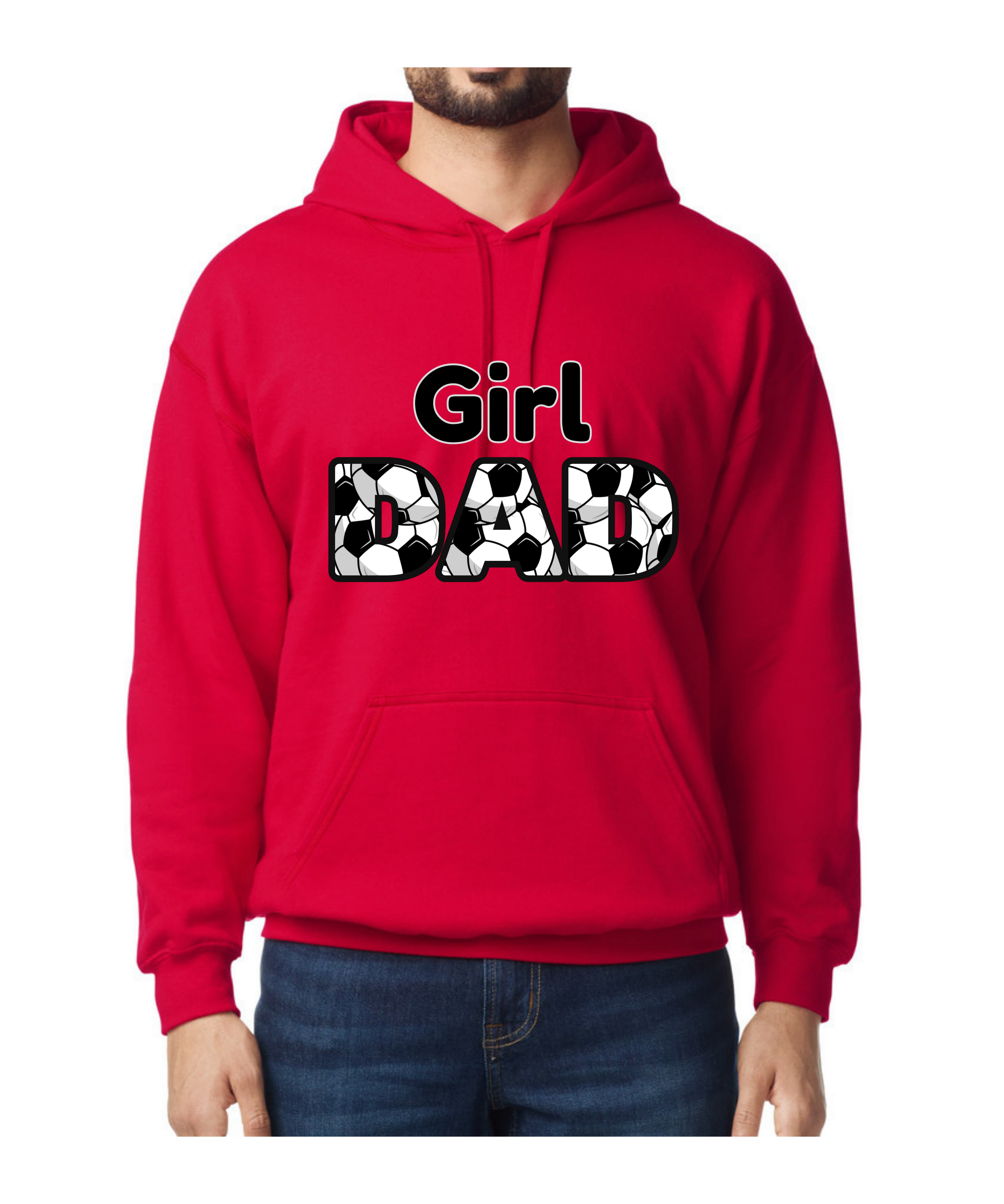 Soccer - Girl Dad Adult Hoodie