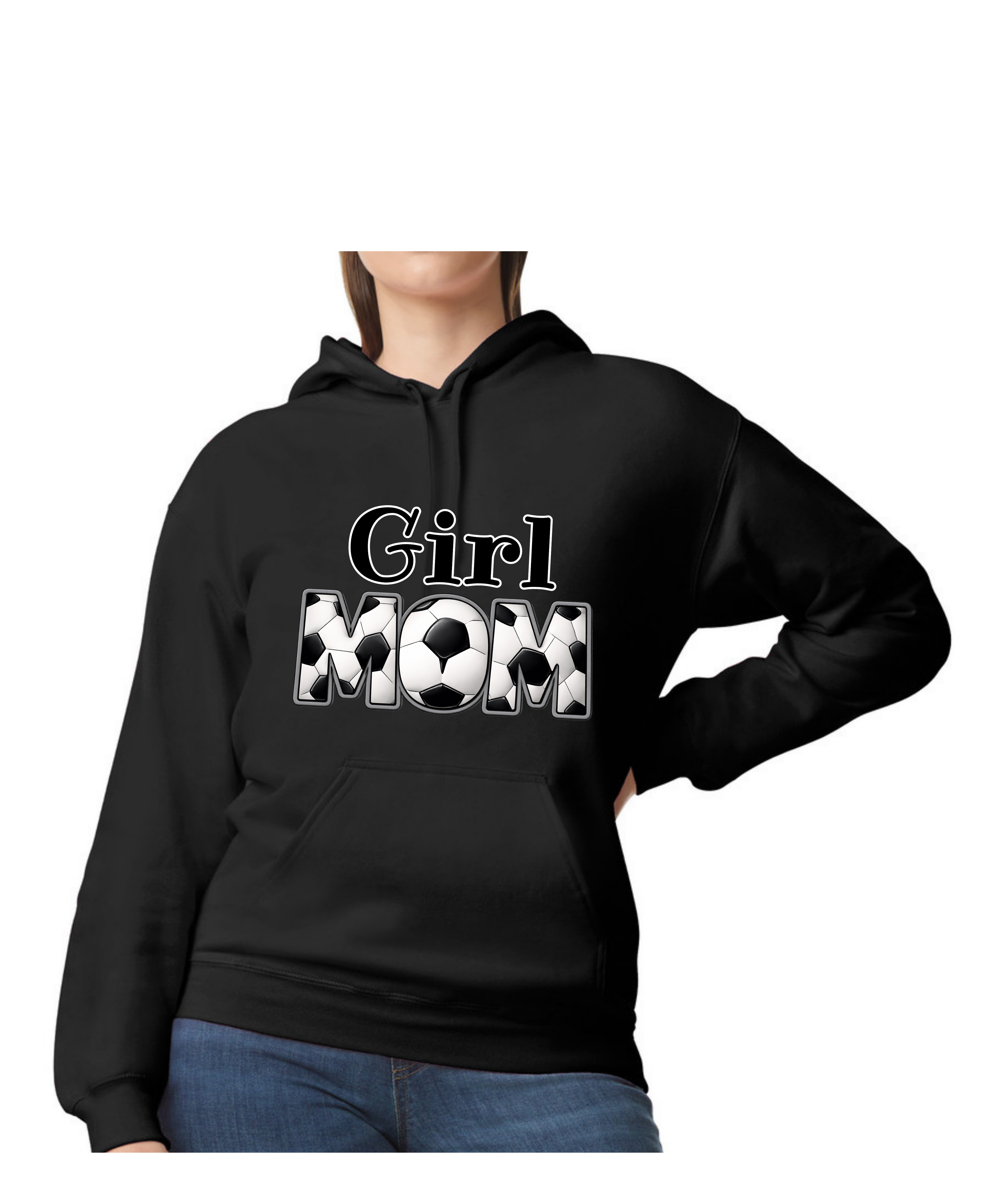 Soccer - Girl Mom Adult Hoodie