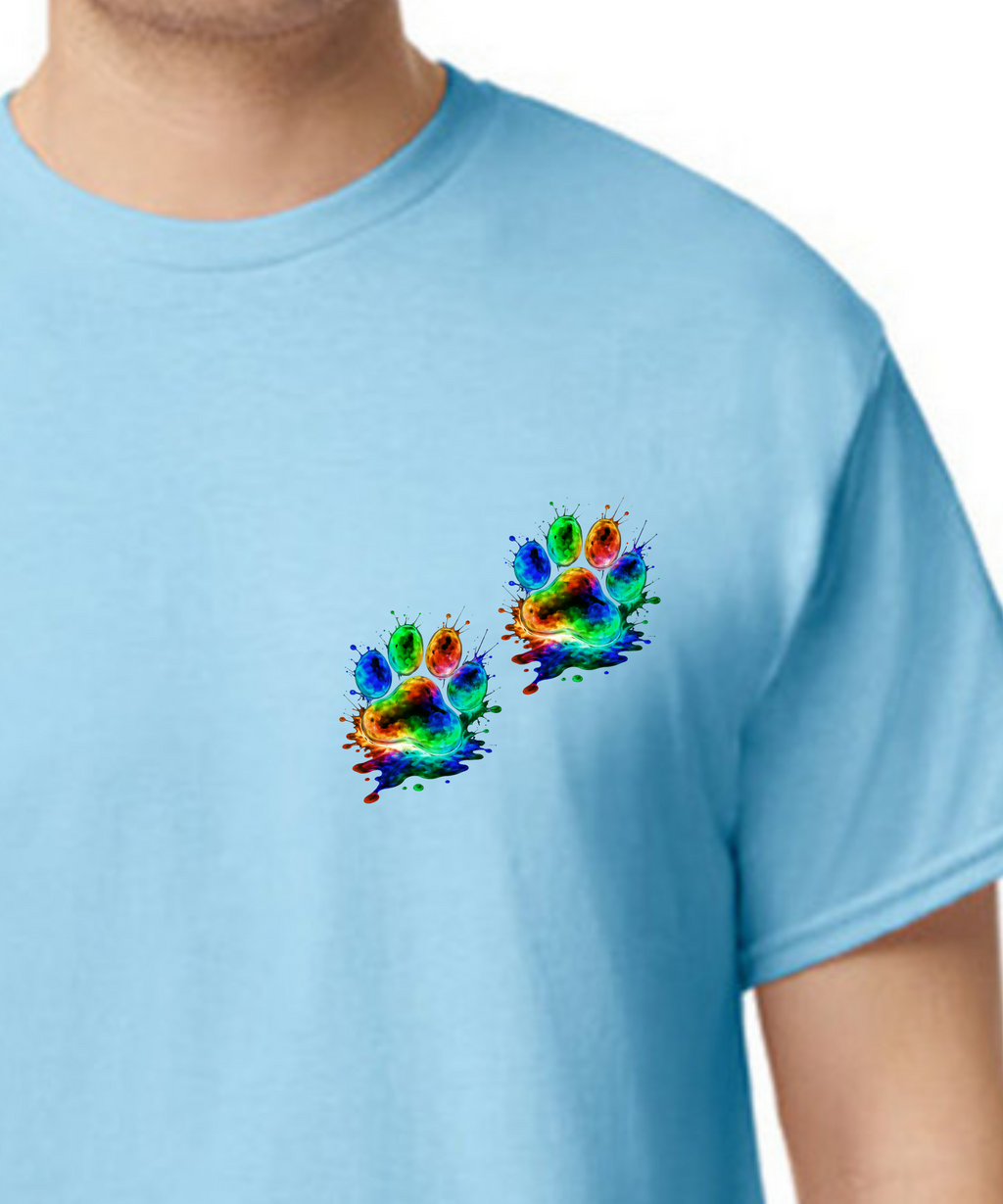 Paw Print - Inkblot 2 Sided Adult T-Shirt