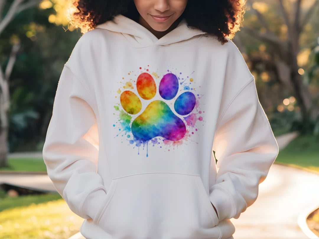 Paw Print - Ink Splatter Youth Hoodie