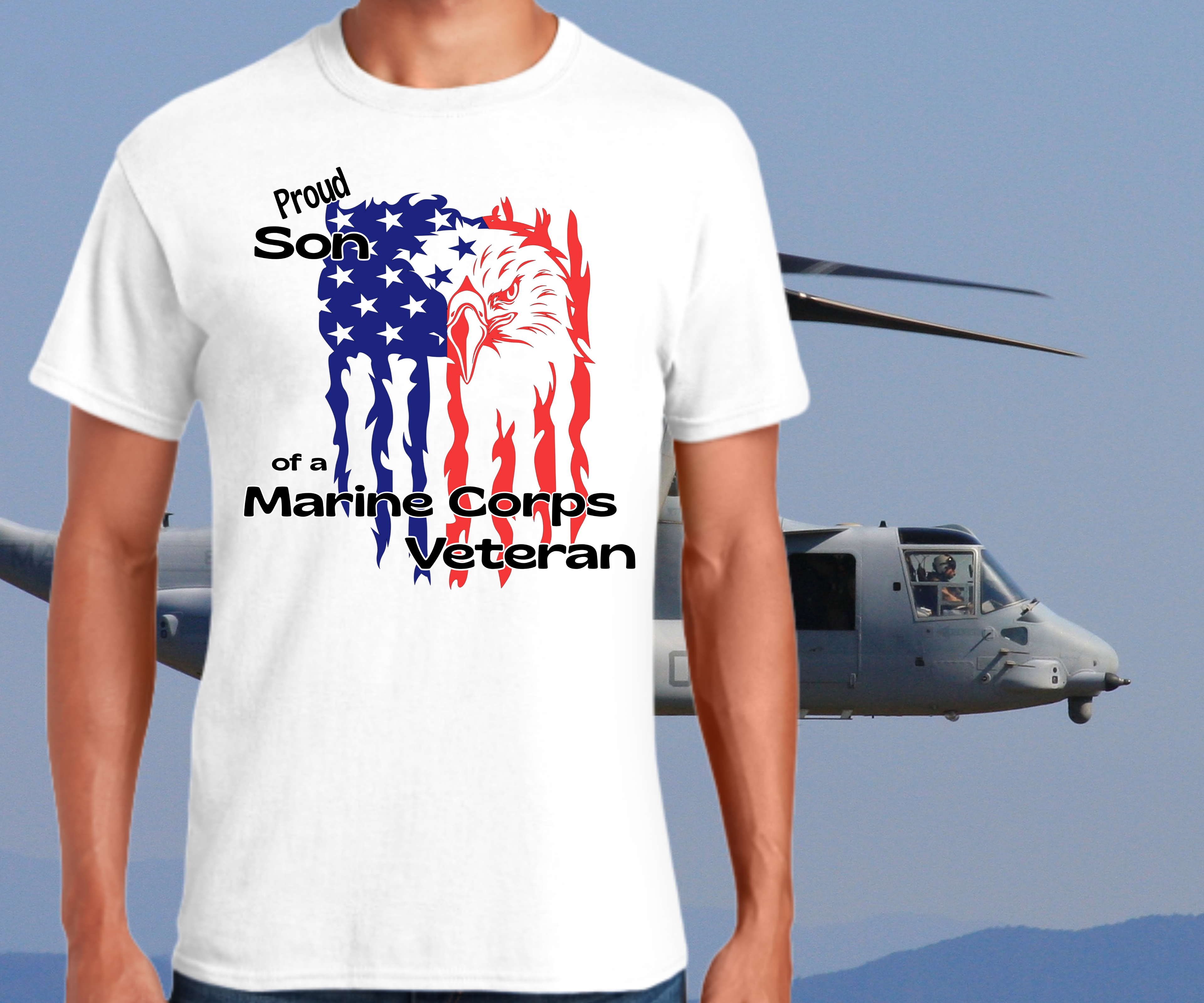 Proud Son - Marines Vet - Adult T-Shirt